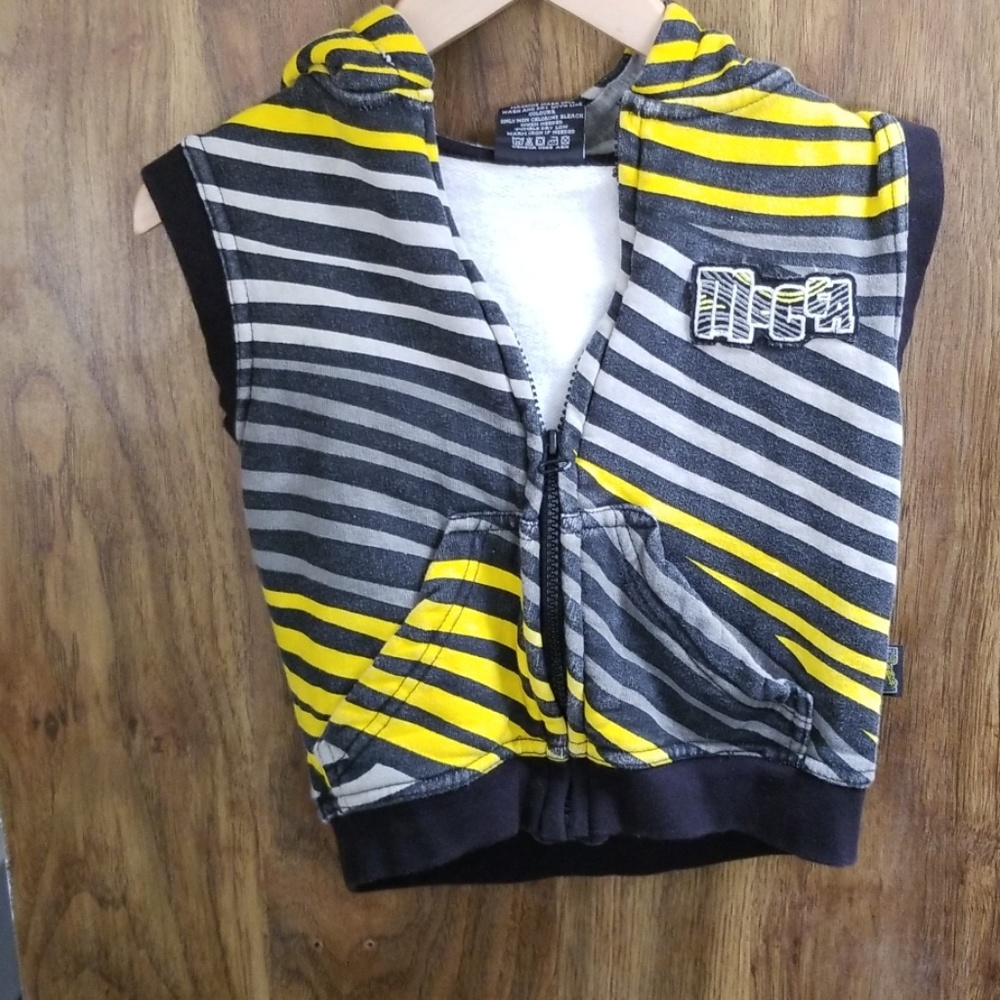 Mecca striped hooded vest